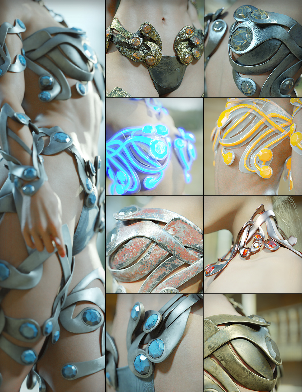 Styles Vol. 2 for Enchanting Ornaments by: Aeon Soul, 3D Models by Daz 3D