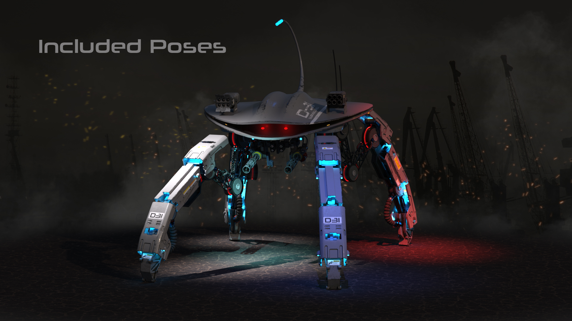 D-31 Surveillance Drone by: DarkEdgeDesign, 3D Models by Daz 3D