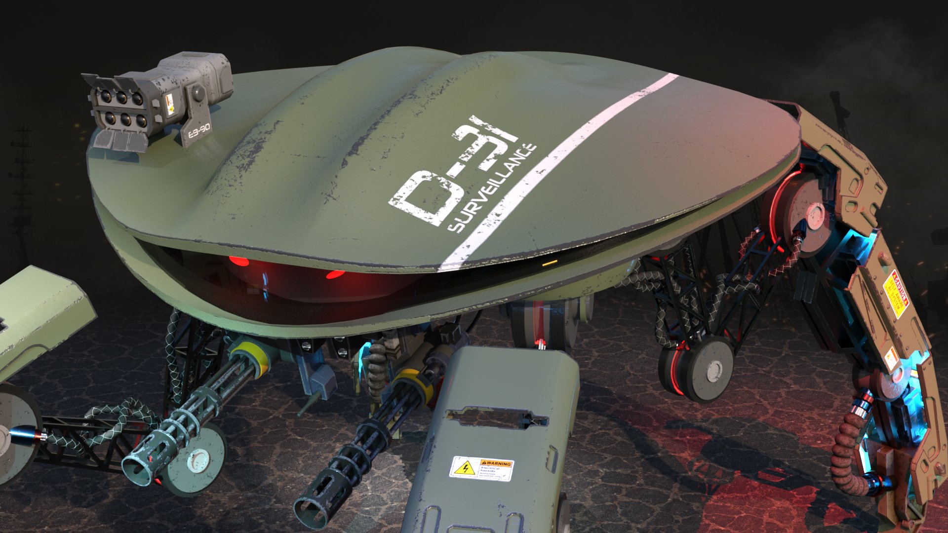 D-31 Surveillance Drone by: DarkEdgeDesign, 3D Models by Daz 3D