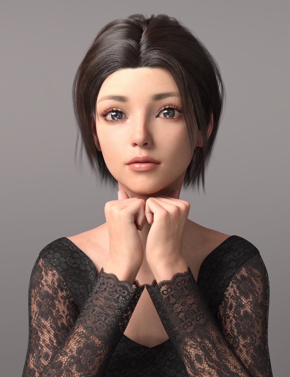 Lun and Lun Hair for Genesis 8.1 Female by: Ergou, 3D Models by Daz 3D