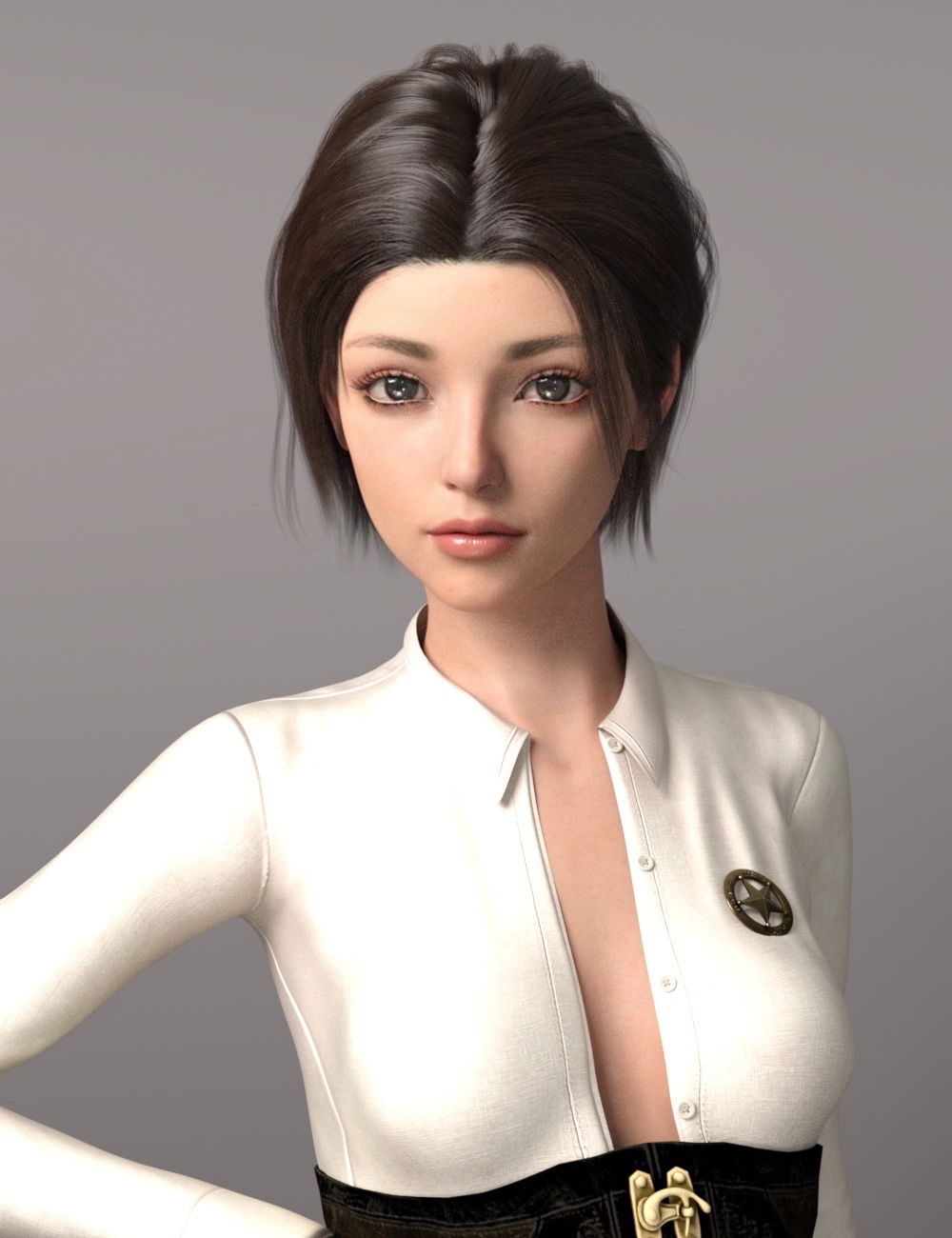 Lun and Lun Hair for Genesis 8.1 Female by: Ergou, 3D Models by Daz 3D