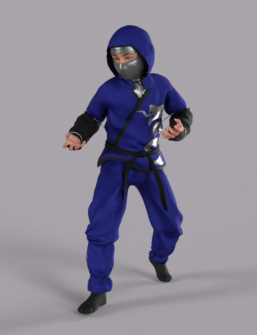 Ninja Kid Outfit Textures by: Sade, 3D Models by Daz 3D