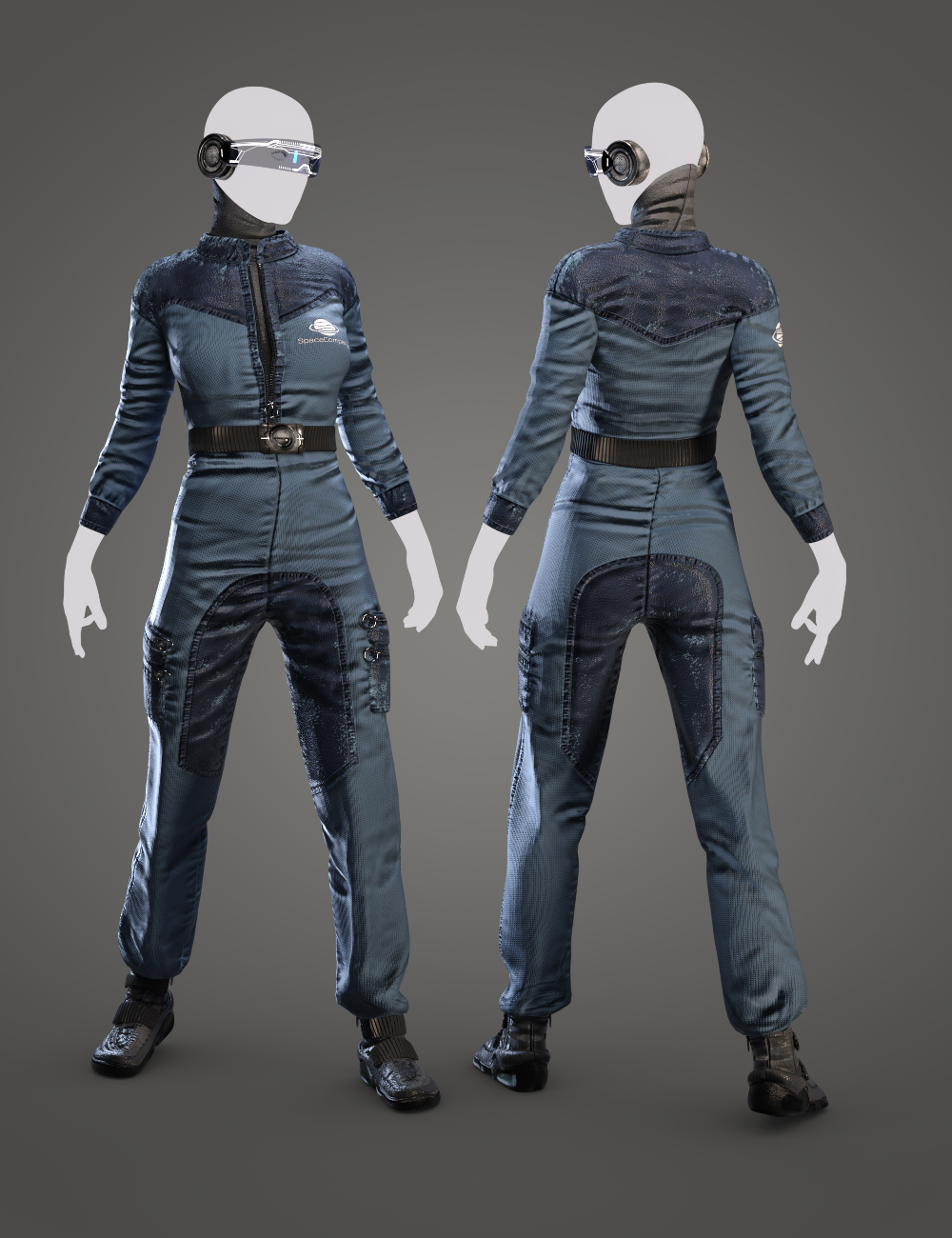 Spaceship Jumpsuit Outfit Textures by: Demian, 3D Models by Daz 3D