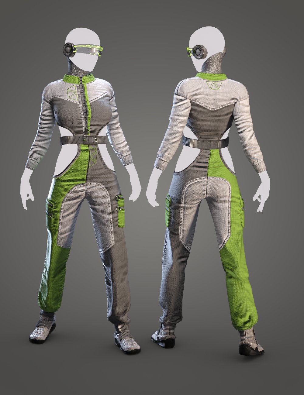 Spaceship Jumpsuit Outfit Textures by: Demian, 3D Models by Daz 3D
