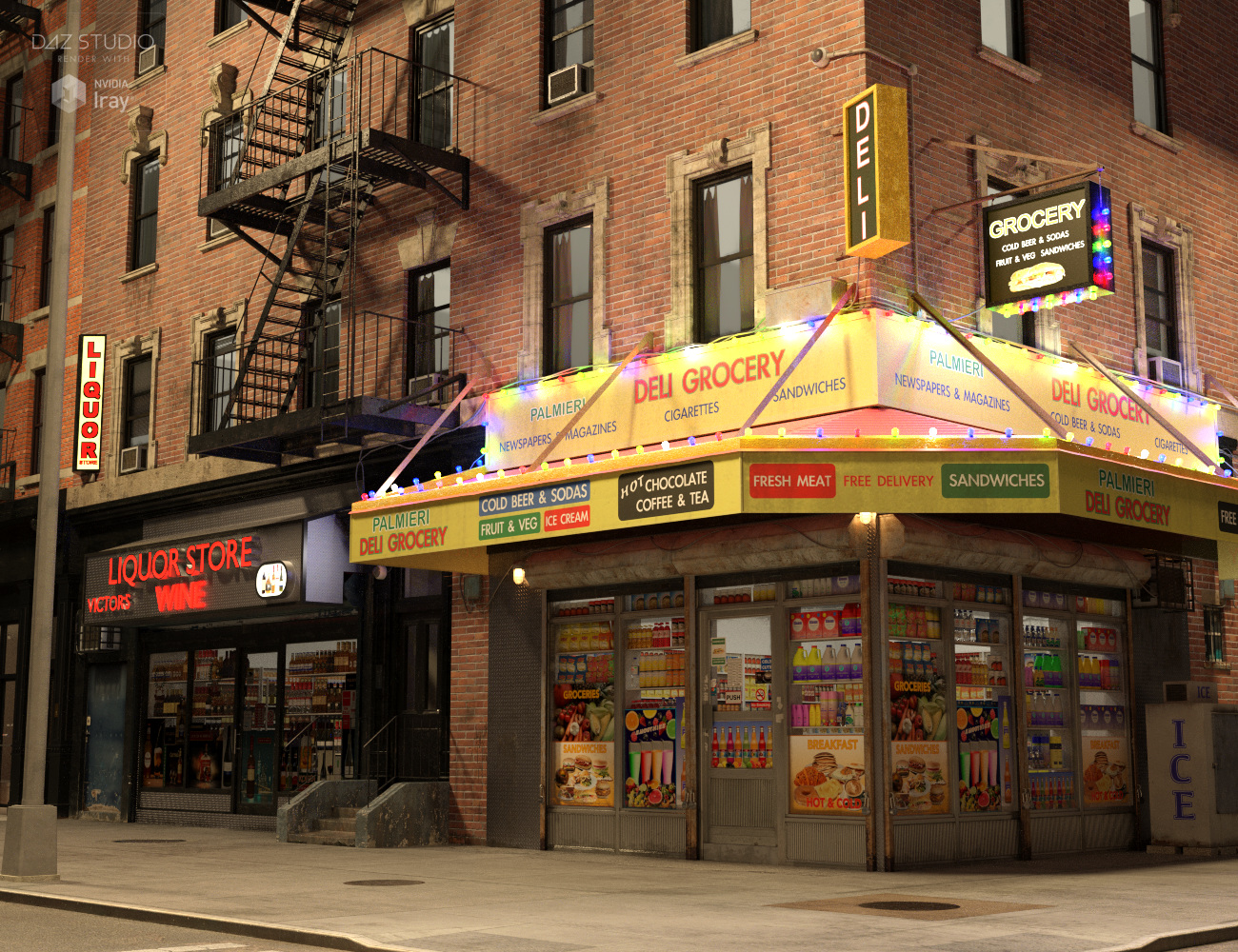 New York Bodega Liquor Store Daz 3D