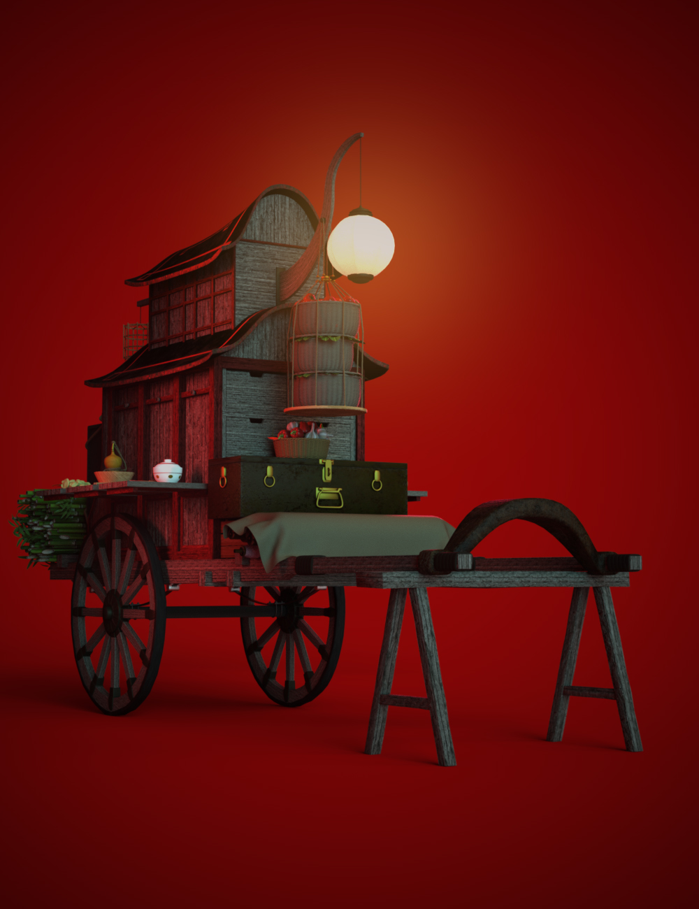 Trade Wagon by: Human, 3D Models by Daz 3D