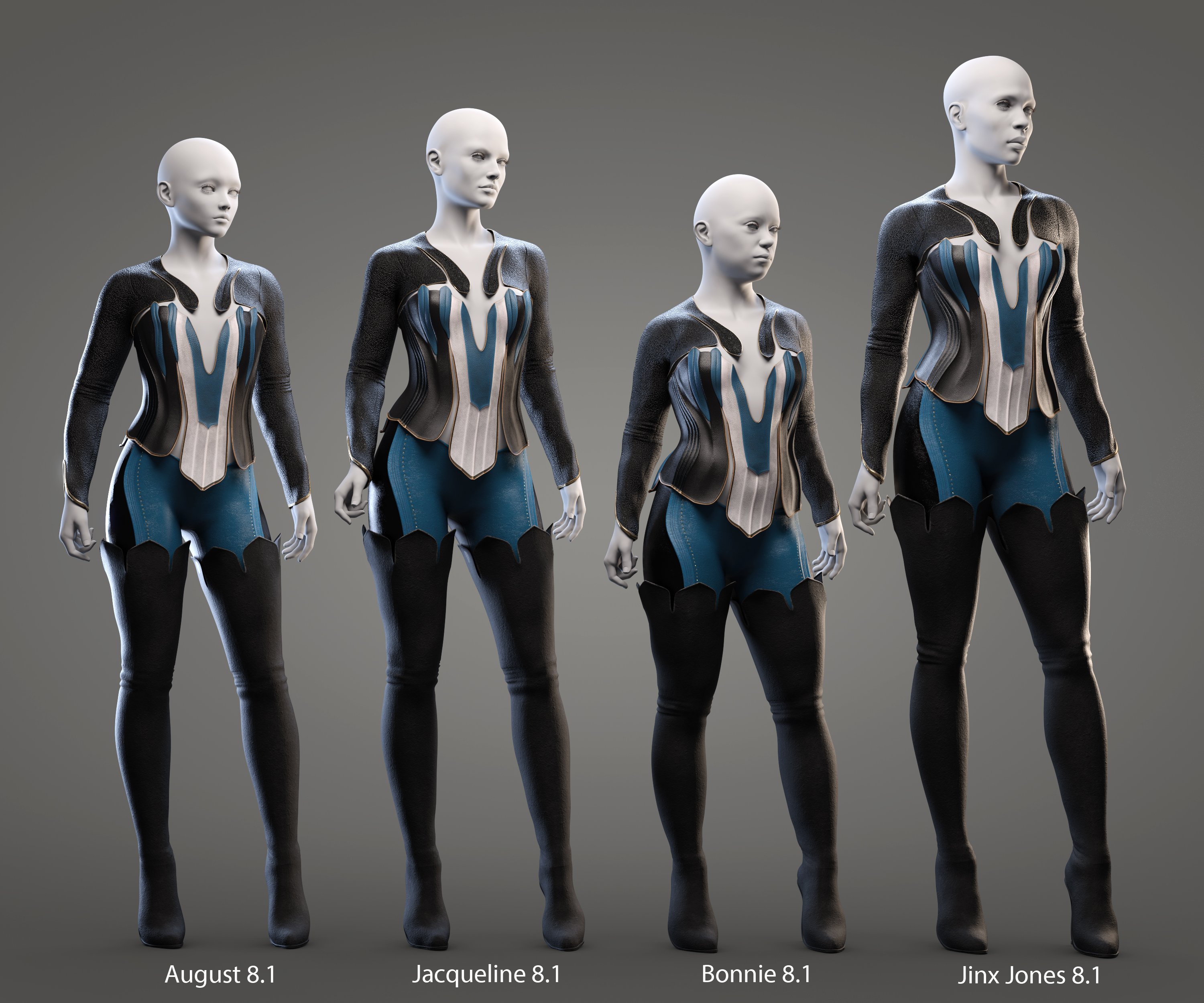 Silent Woods Fantasy Ranger Outfit for Genesis 8.1 Females by: 4blueyesSade, 3D Models by Daz 3D