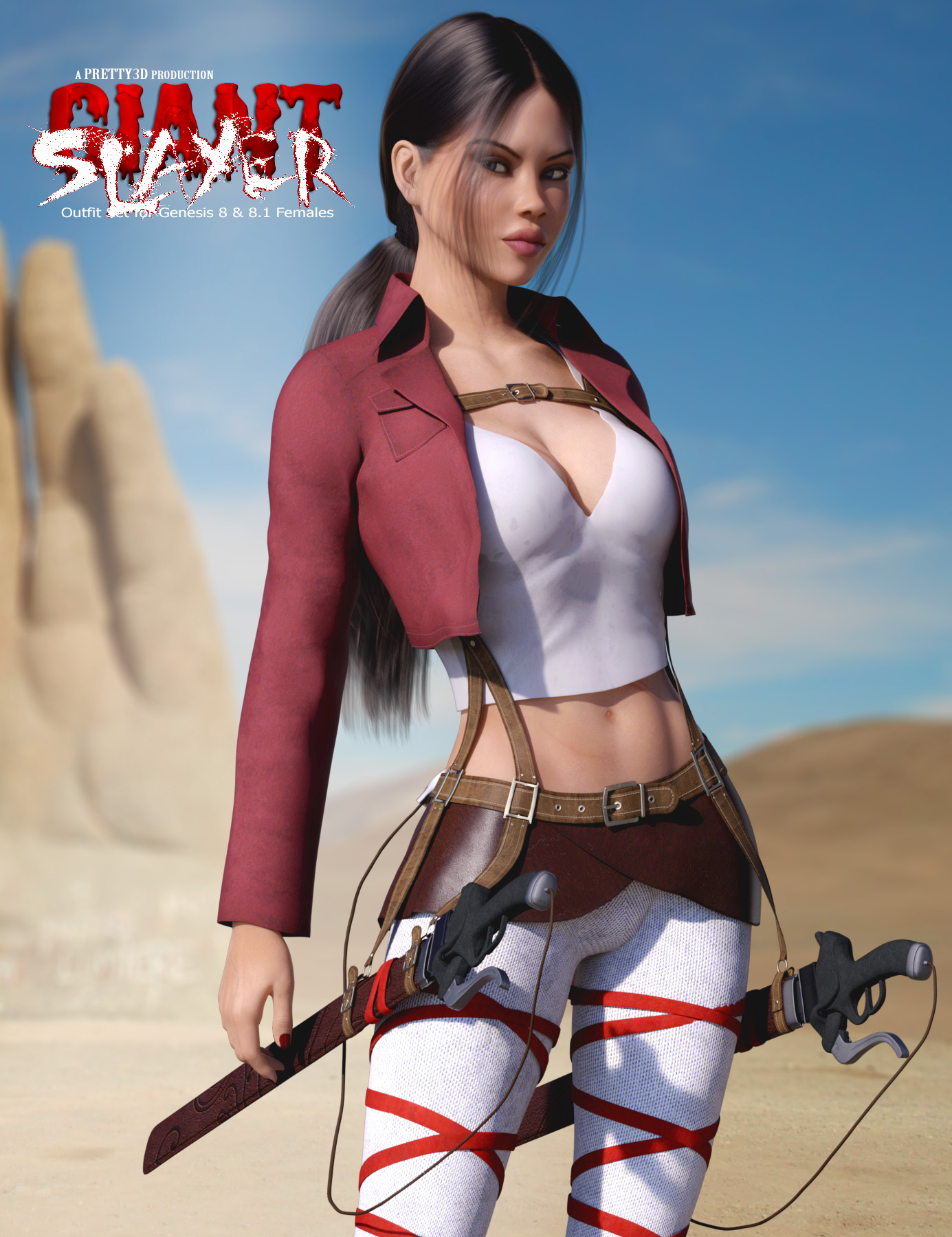 Giant Slayer Outfit Set for Genesis 8 and 8.1 Females by: Pretty3D, 3D Models by Daz 3D