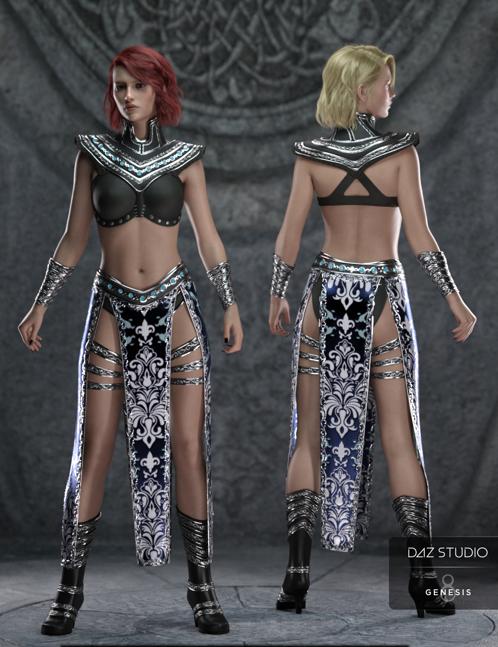 Night Queen Outfit for Genesis 8 Females by: GolaM, 3D Models by Daz 3D