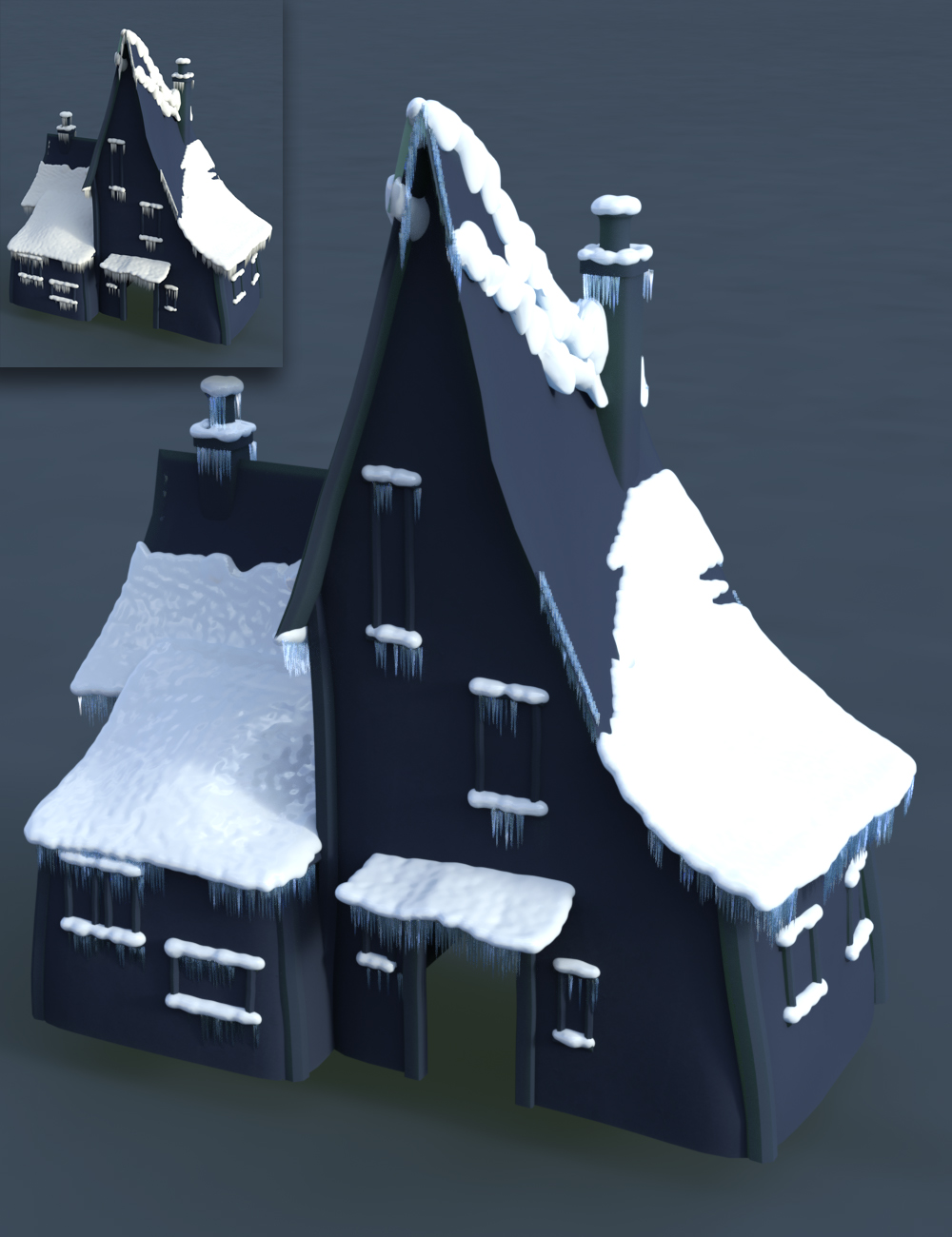 3 Raven Court Iray Winter Expansion by: MartinJFrost, 3D Models by Daz 3D