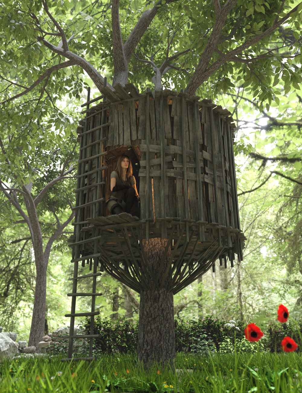 Treehouses Treehouses by: Enterables, 3D Models by Daz 3D