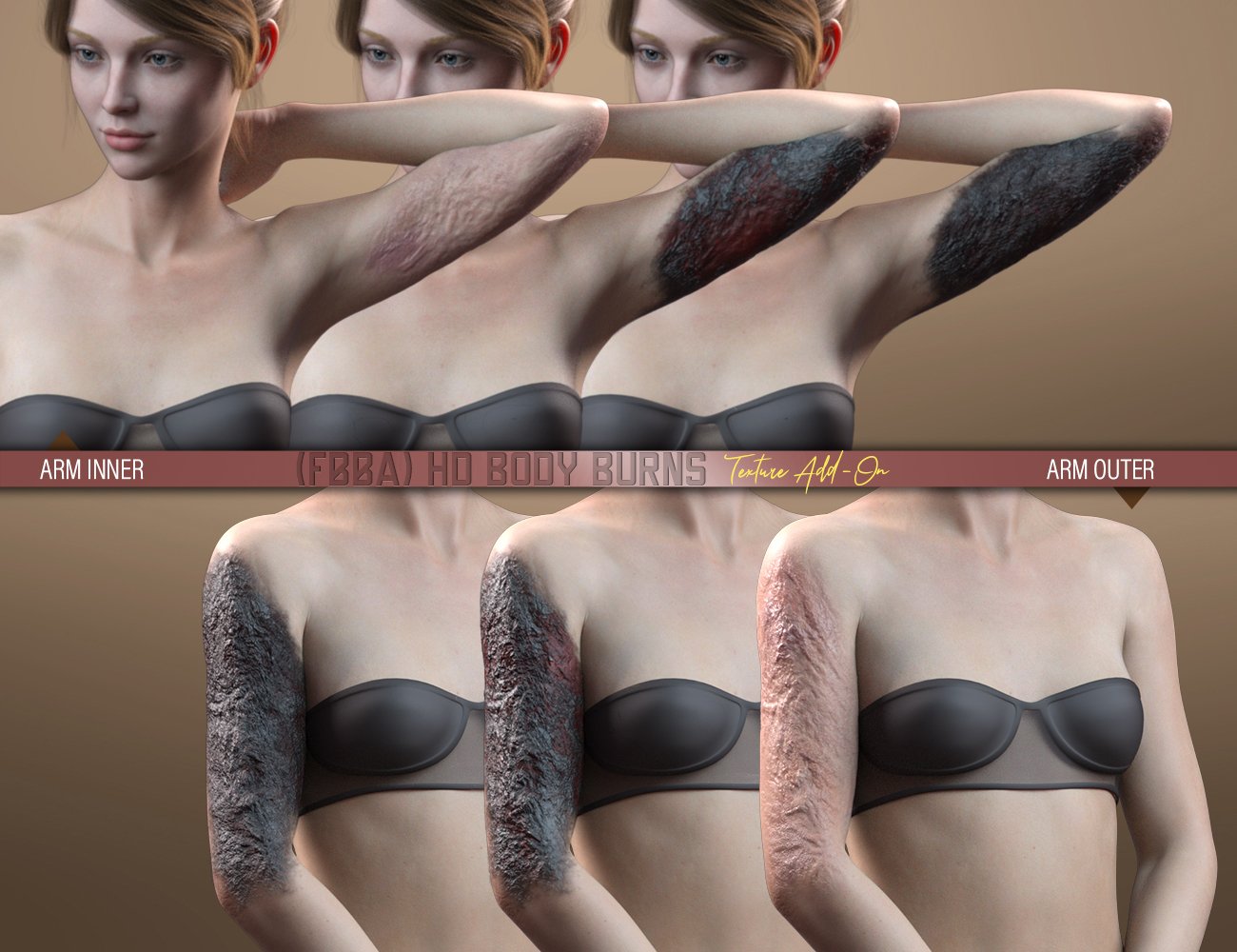 HD Body Burns Add-On for Genesis 8 and 8.1 Females HD Body Burns Add-On for Genesis 8 and 8.1 Females by: FenixPhoenixEsid, 3D Models by Daz 3D