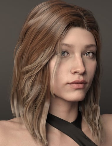Kuo Hair for Genesis 8 and 8.1 Females by: Ergou, 3D Models by Daz 3D