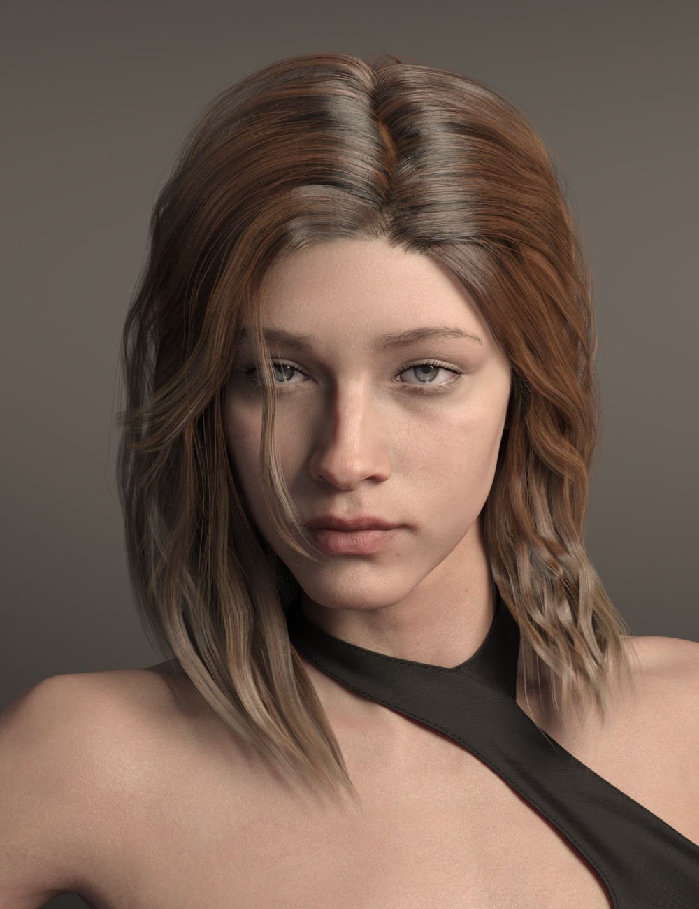 Kuo Hair for Genesis 8 and 8.1 Females by: Ergou, 3D Models by Daz 3D