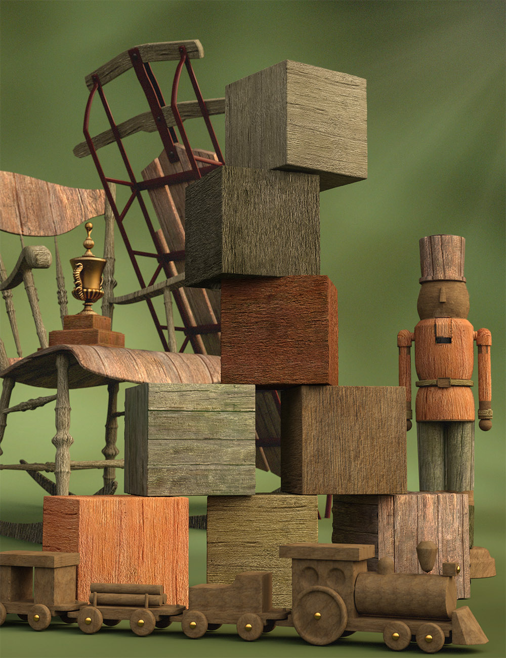 Ancient Boards - Weathered Wood and Plank Shaders for Iray