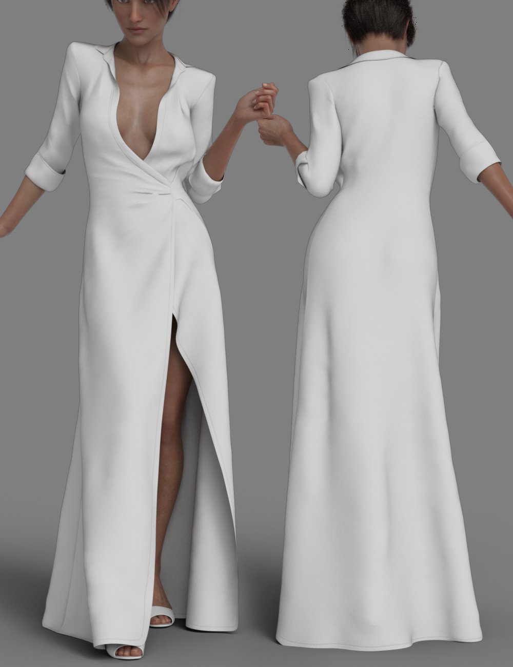 dForce Tres Chic Outfit for Genesis 8 and 8.1 Females by: Nikisatez, 3D Models by Daz 3D