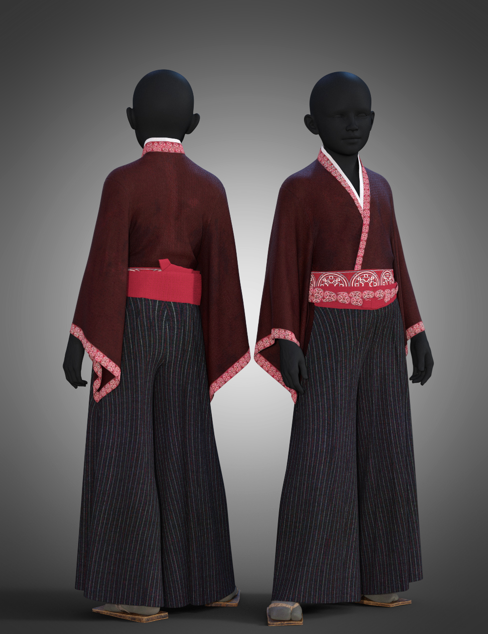 dForce Hakama and Kimono Outfit Textures dForce Hakama and Kimono Outfit Textures by: Shox-Design, 3D Models by Daz 3D