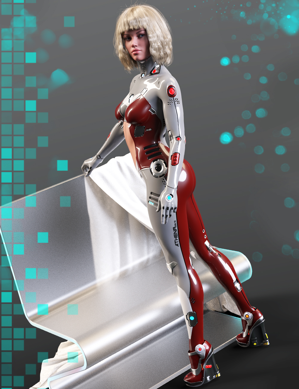 Athena HD Cyborg for Genesis 8.1 Female Athena HD Cyborg for Genesis 8.1 Female by: Pixelunashadownet, 3D Models by Daz 3D