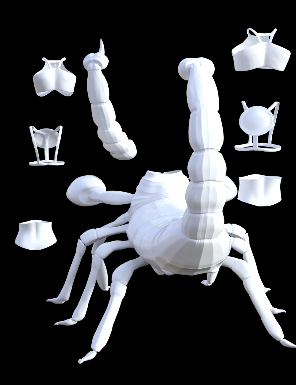 SY Scorpion Folk Genesis 8 and 8.1 by: Sickleyield, 3D Models by Daz 3D
