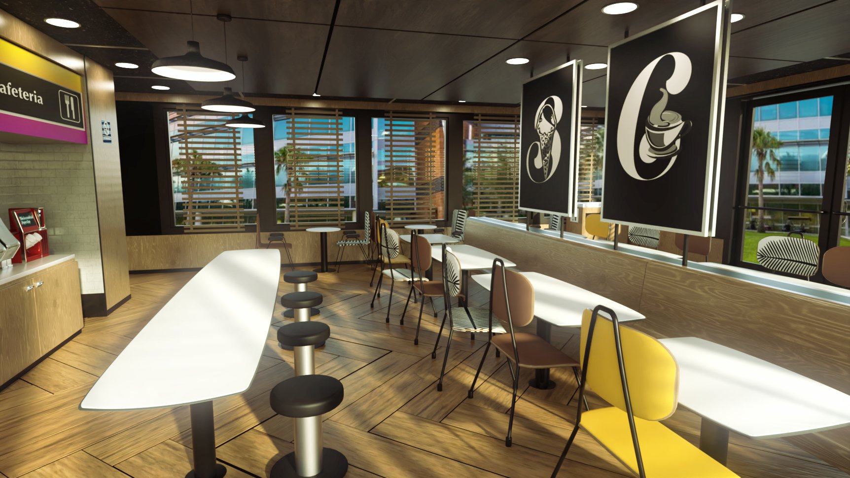 Office Cafeteria by: Digitallab3D, 3D Models by Daz 3D
