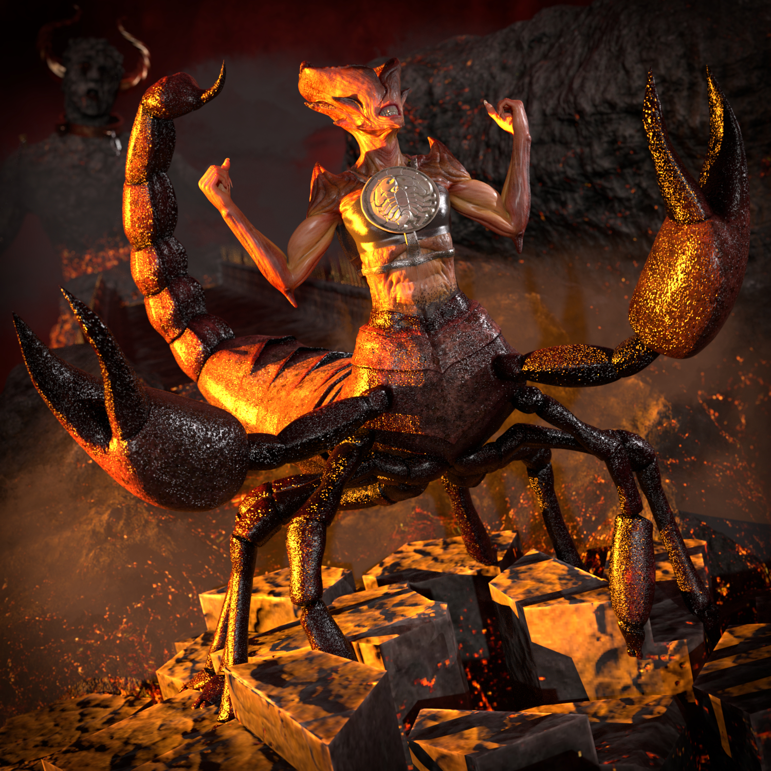 SYS Monsters in the Dark Textures for SY Scorpion Folk by: SickleyieldSade, 3D Models by Daz 3D