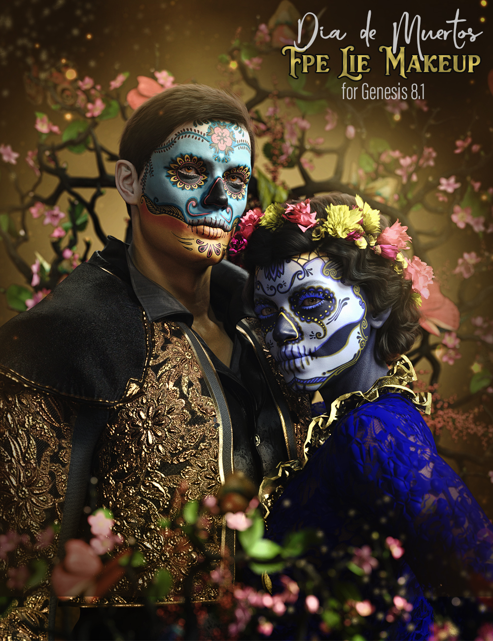 FPE Dia de los Muertos LIE Makeup for Genesis 8.1 FPE Dia de los Muertos LIE Makeup for Genesis 8.1 by: FenixPhoenixEsid, 3D Models by Daz 3D