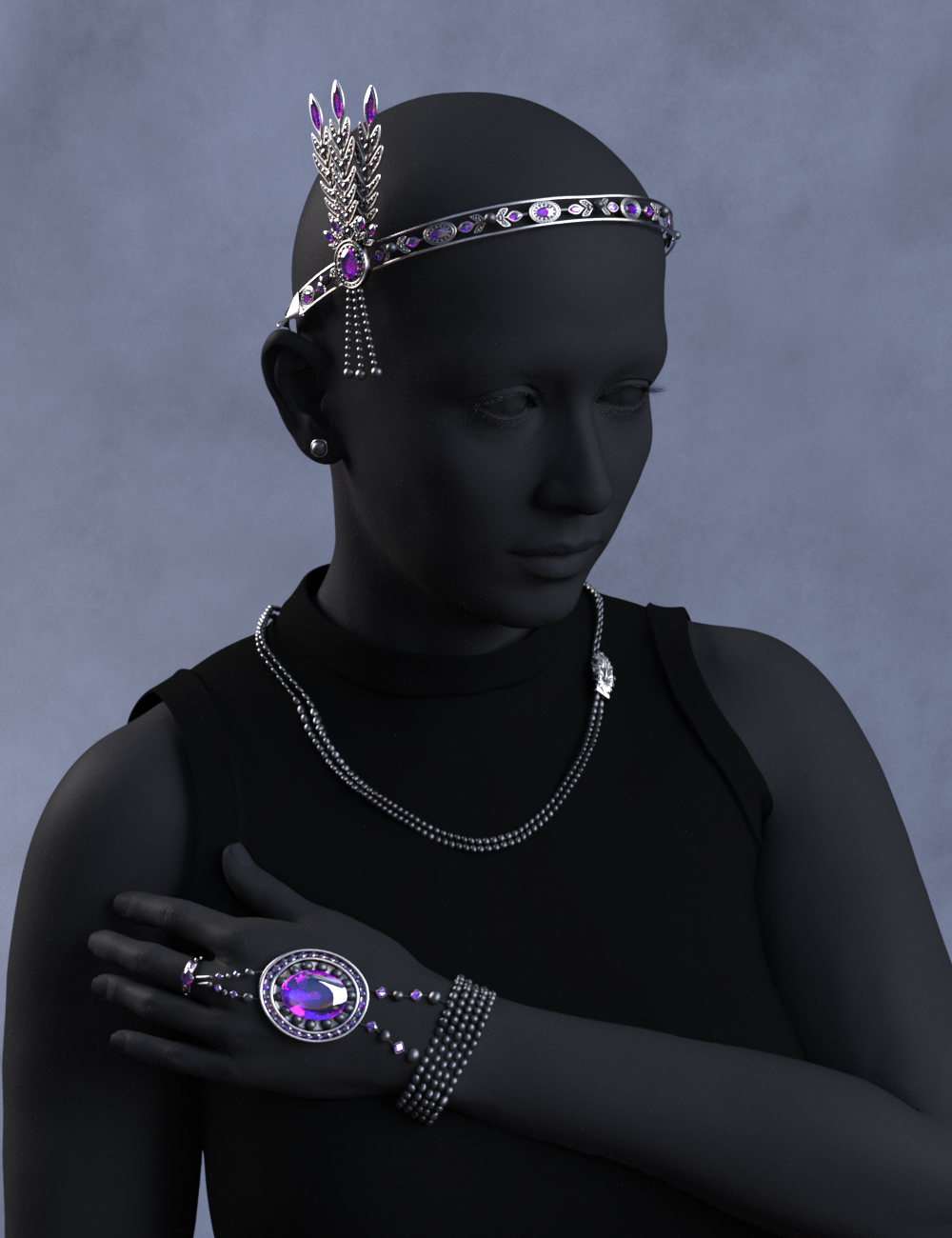 Noir Accessories for Genesis 8 and 8.1 Females by: Barbara BrundonUmblefuglyArien, 3D Models by Daz 3D