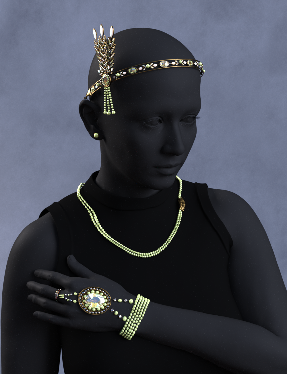 Noir Accessories for Genesis 8 and 8.1 Females by: Barbara BrundonUmblefuglyArien, 3D Models by Daz 3D