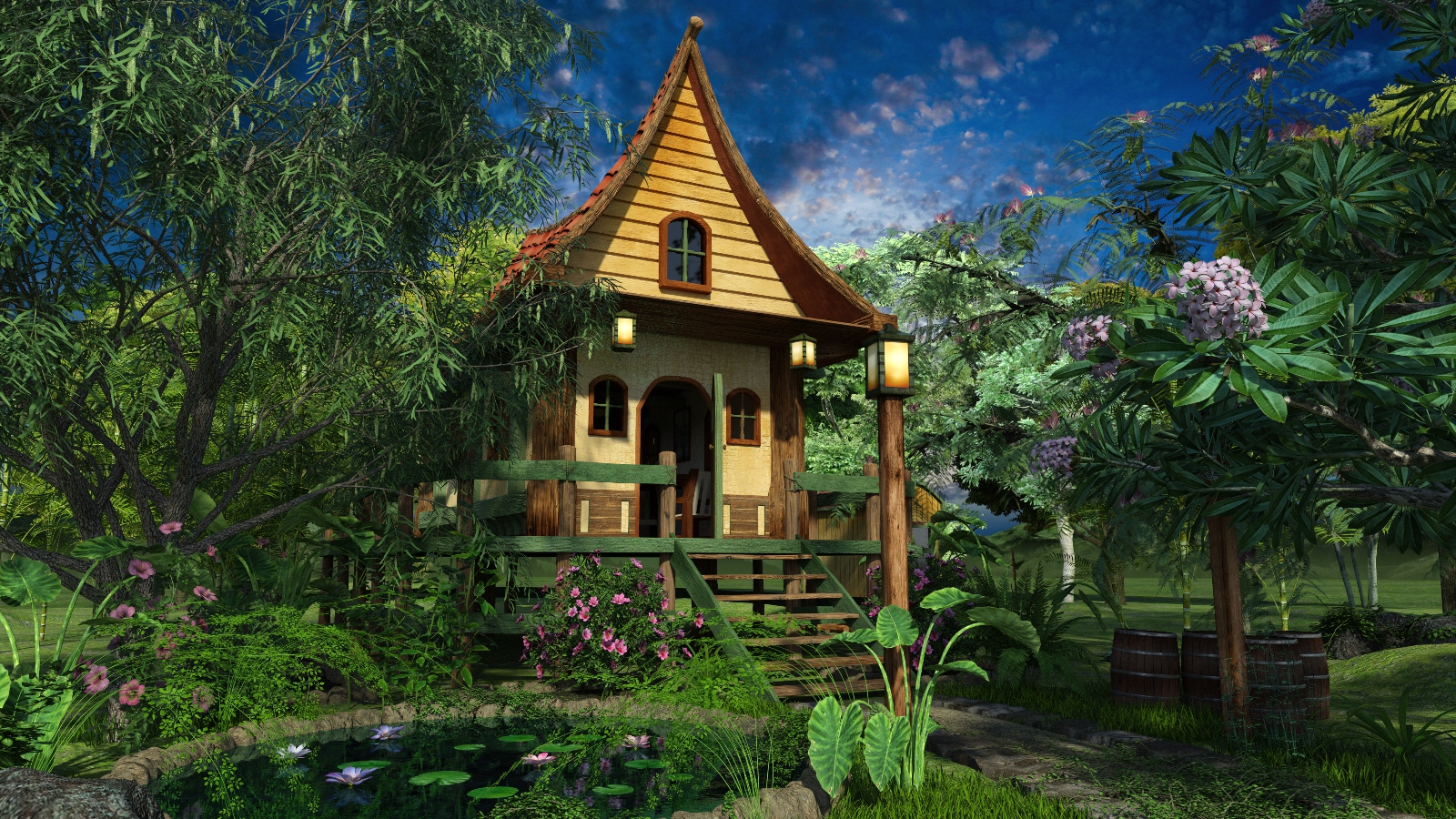 Tiny House and Parklands Tiny House and Parklands by: Magix 101, 3D Models by Daz 3D