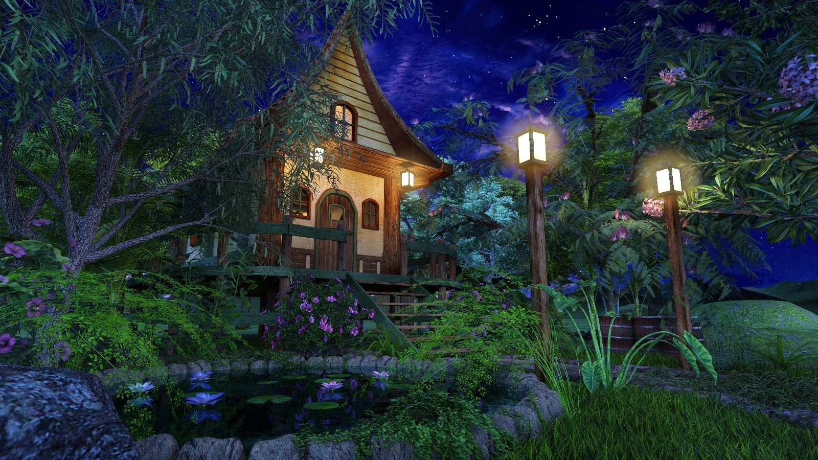 Tiny House and Parklands Tiny House and Parklands by: Magix 101, 3D Models by Daz 3D
