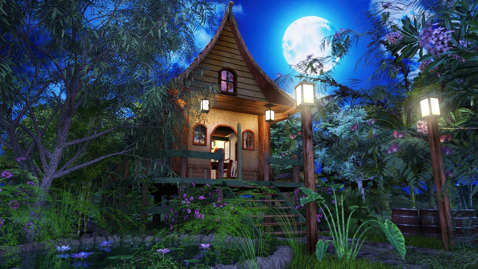 Tiny House and Parklands Tiny House and Parklands by: Magix 101, 3D Models by Daz 3D