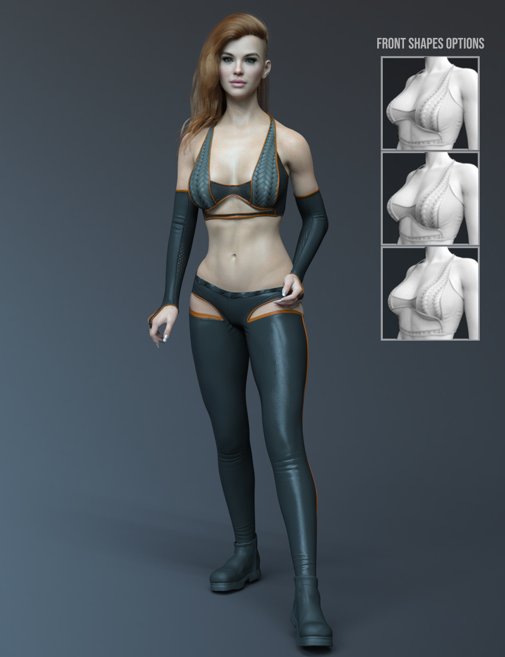 X-Fashion Exquisite Bodysuit Set for Genesis 8.1 Females by: xtrart-3d, 3D Models by Daz 3D