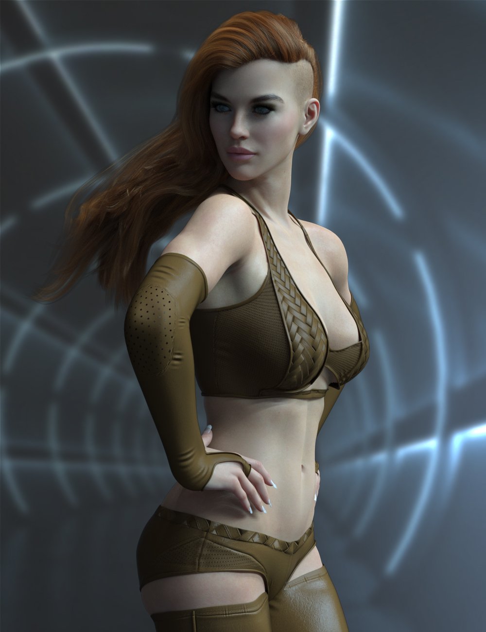 X-Fashion Exquisite Bodysuit Set for Genesis 8.1 Females by: xtrart-3d, 3D Models by Daz 3D