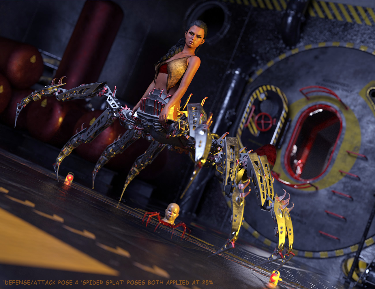 Spider Mech for Genesis 8 and 8.1 Female by: ForbiddenWhispersDavid Brinnen, 3D Models by Daz 3D