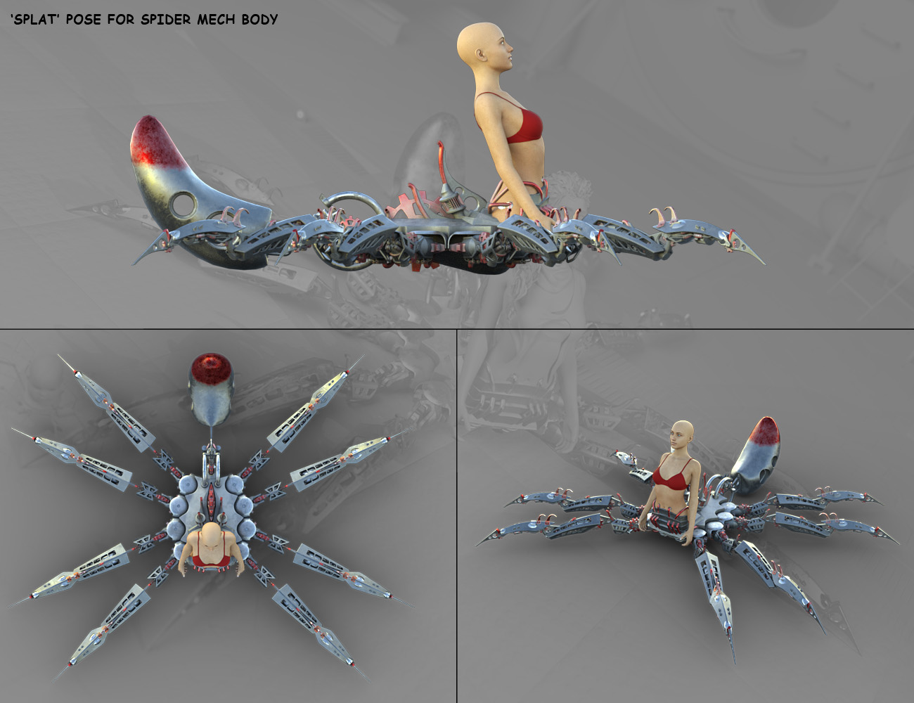 Spider Mech for Genesis 8 and 8.1 Female Spider Mech for Genesis 8 and 8.1 Female by: ForbiddenWhispersDavid Brinnen, 3D Models by Daz 3D