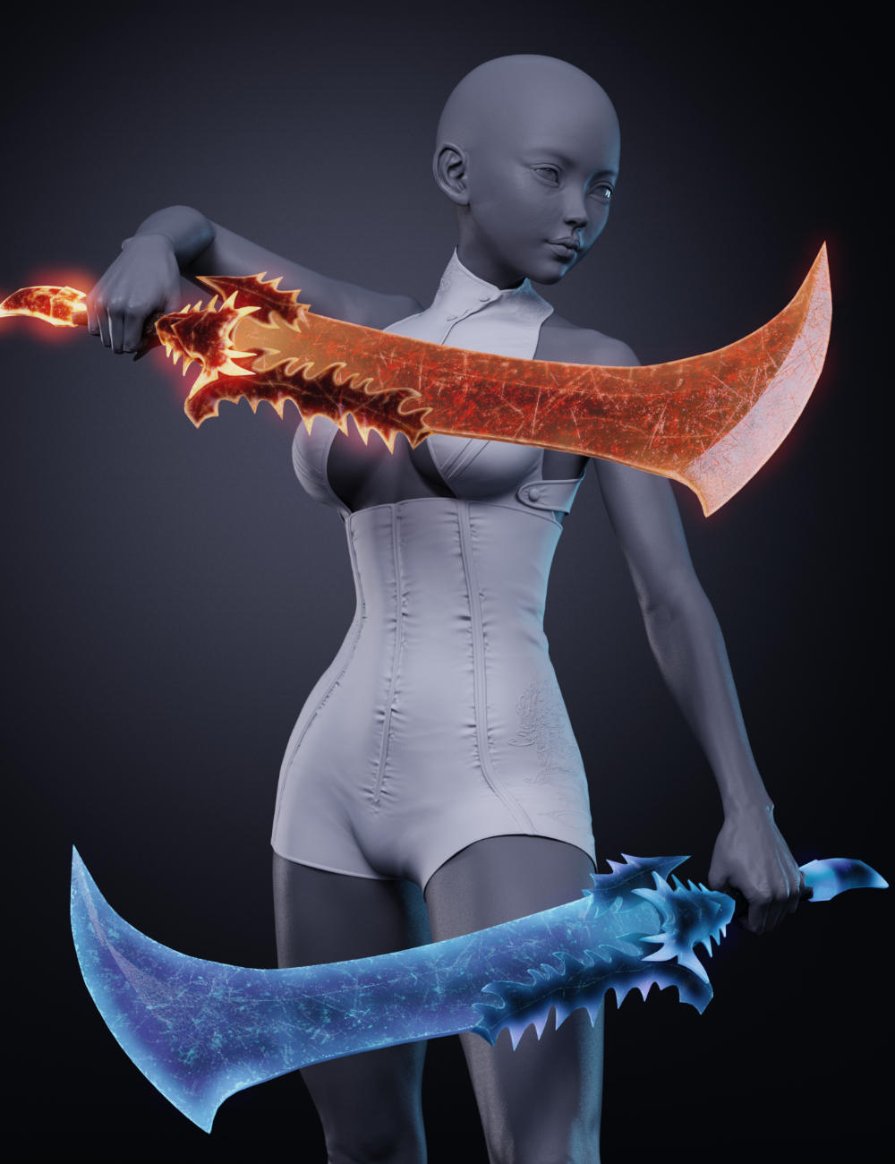 Crimson Blades for Genesis 8 and 8.1 Females by: HM, 3D Models by Daz 3D