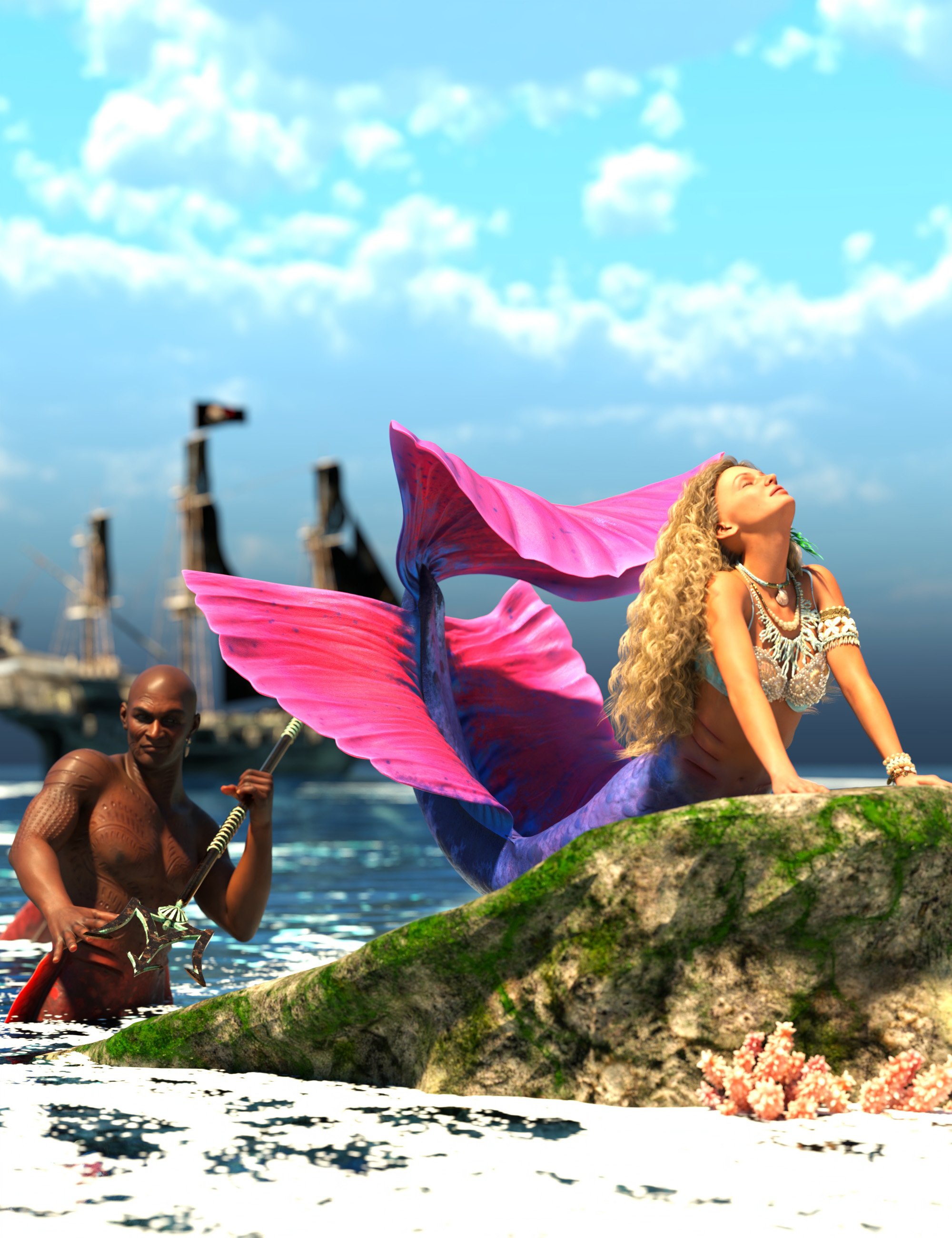 IGD Aquanid Poses for Coral and Zale by: Islandgirl, 3D Models by Daz 3D