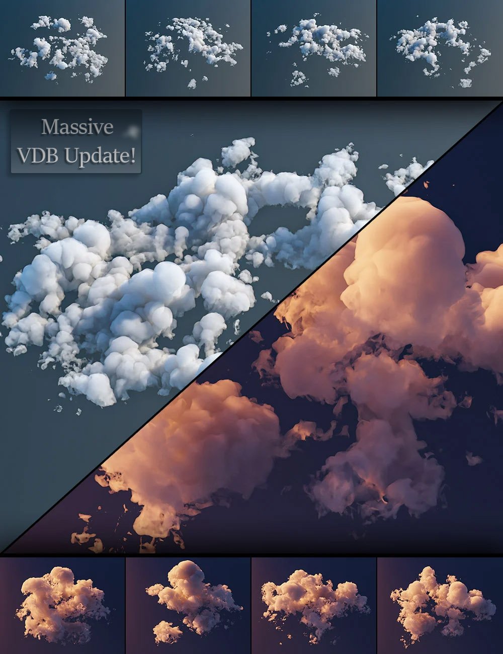Cloudscape Creator Volumetrics - Big Clouds and Cloud Cover