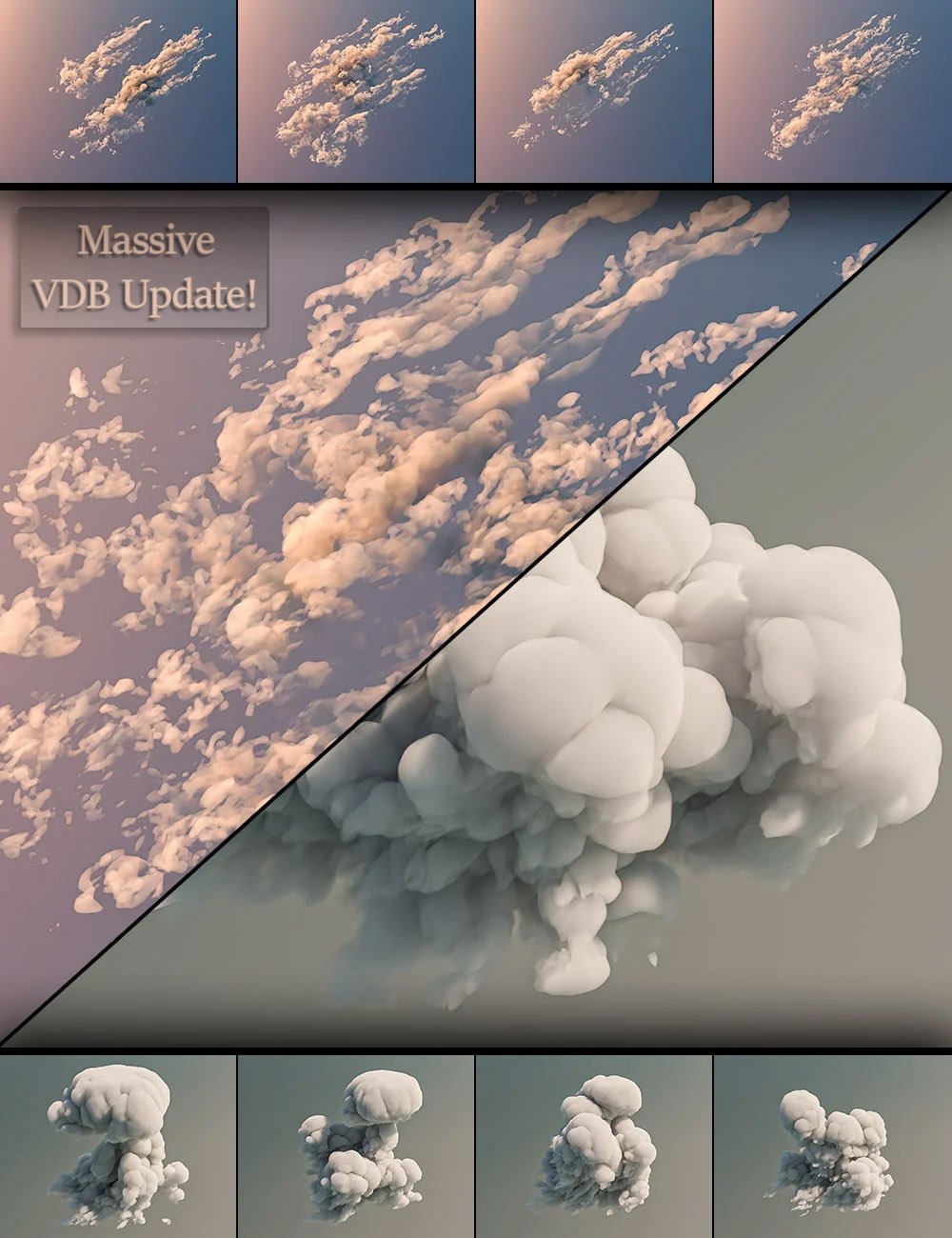 Cloudscape Creator Volumetrics - Cloud Trails and Hero Clouds