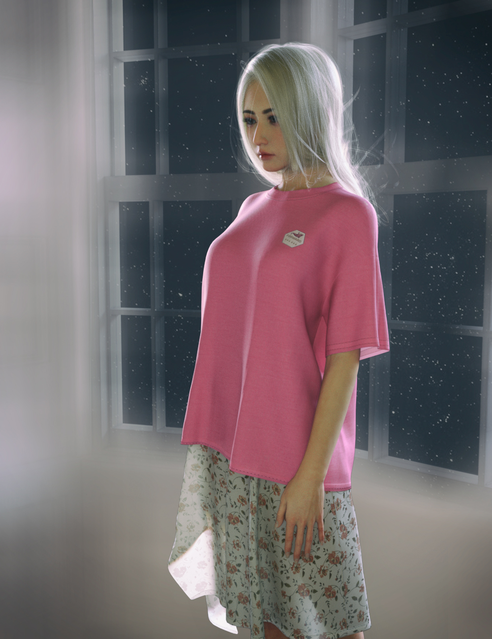 KuJ dForce Korean Casual Style Outfit for Genesis 8 and 8.1 Females by: Kujira, 3D Models by Daz 3D