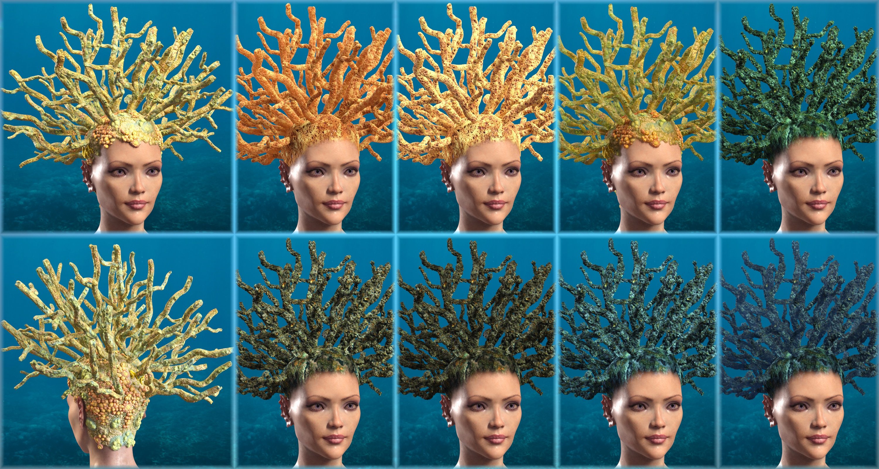 Coralynn Headwear and Collars for Genesis 8 and 8.1 Females by: 3D-GHDesignAe Ti, 3D Models by Daz 3D