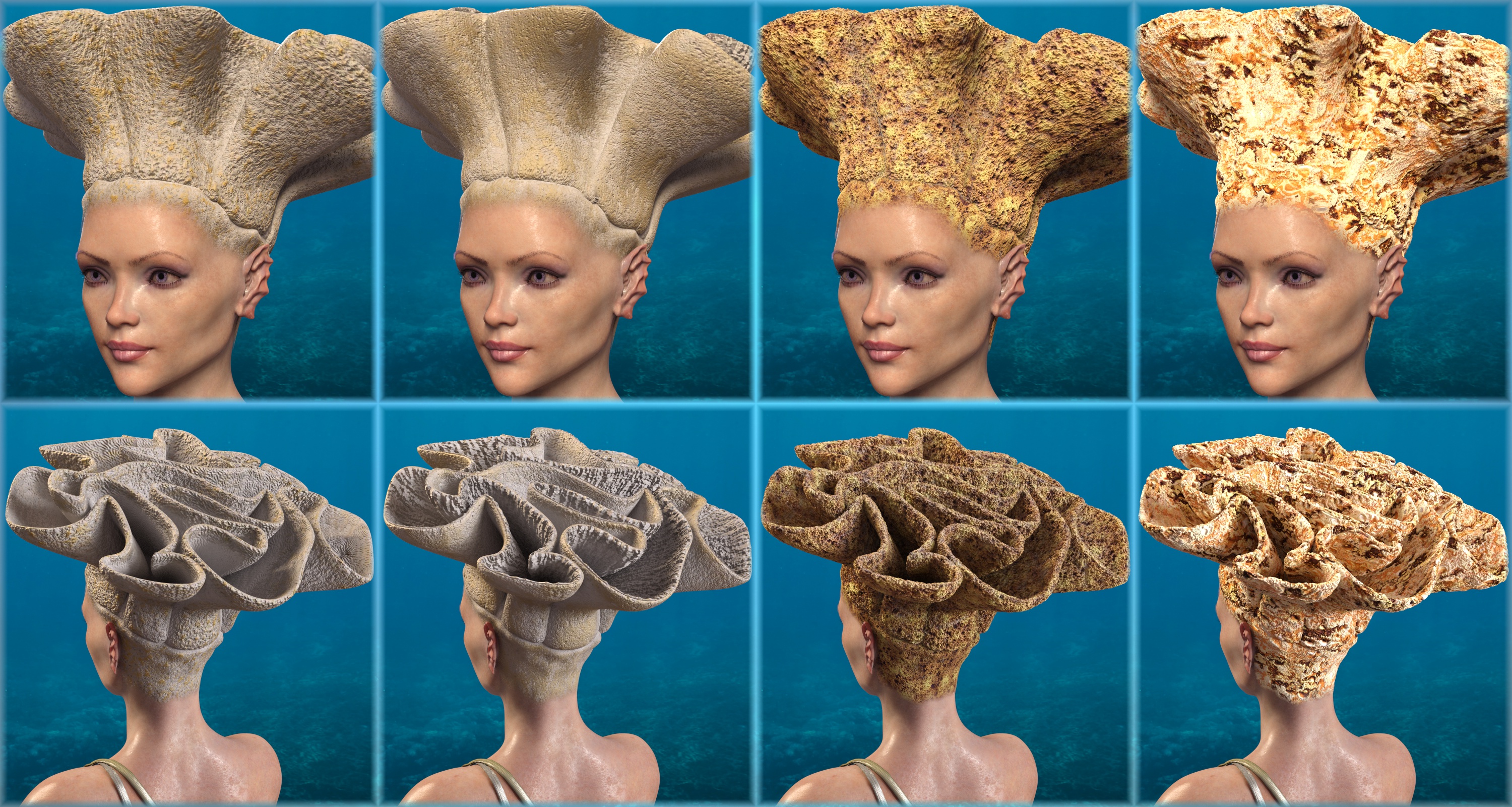 Coralynn Headwear and Collars for Genesis 8 and 8.1 Females by: 3D-GHDesignAe Ti, 3D Models by Daz 3D