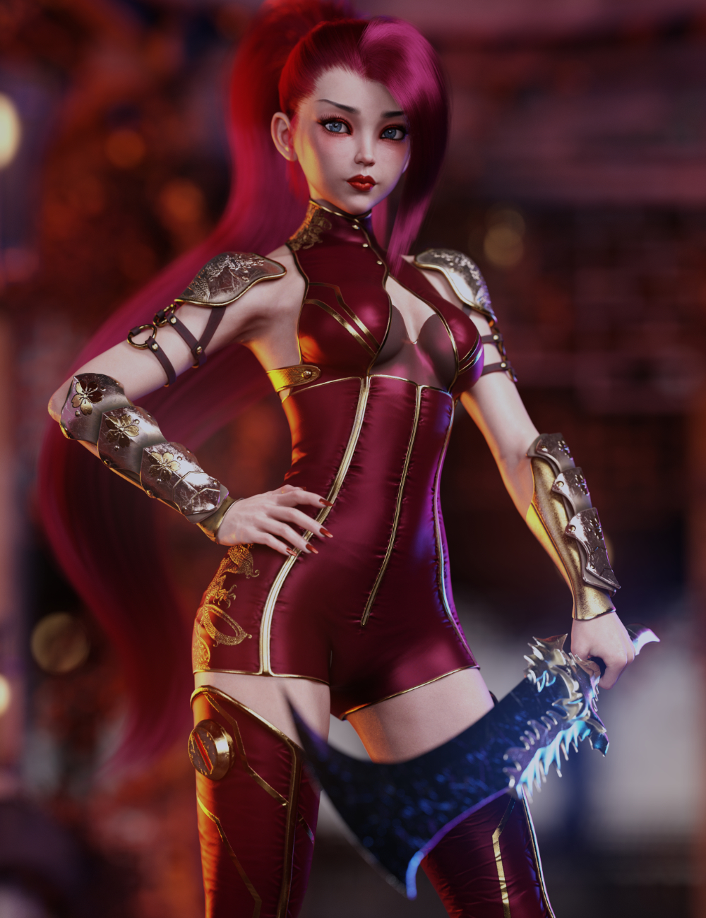 Crimson Dragon Outfit for Genesis 8 and 8.1 Females by: HM, 3D Models by Daz 3D