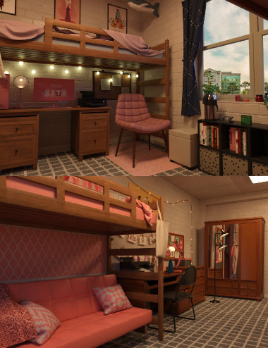 FG College Dormitory by: IronmanFugazi1968, 3D Models by Daz 3D