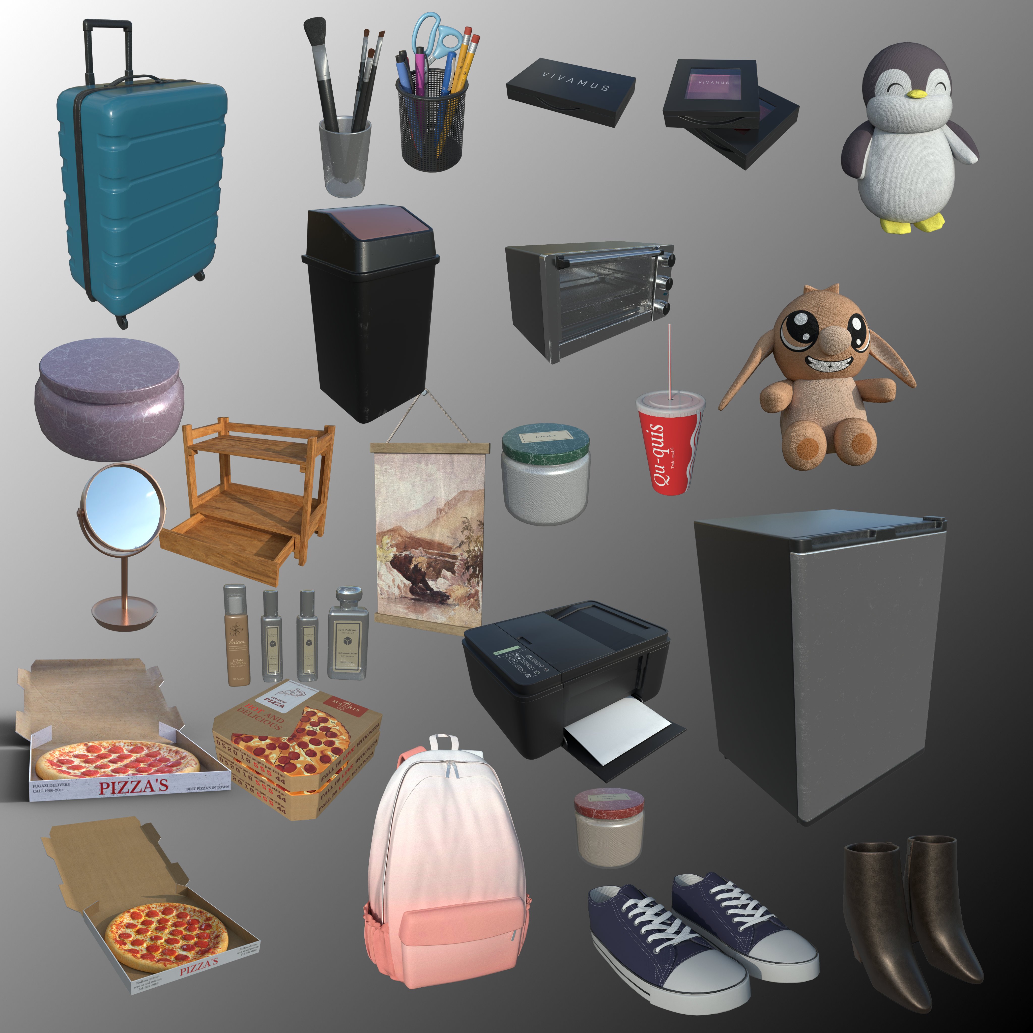 FG College Dorm Props | Daz 3D