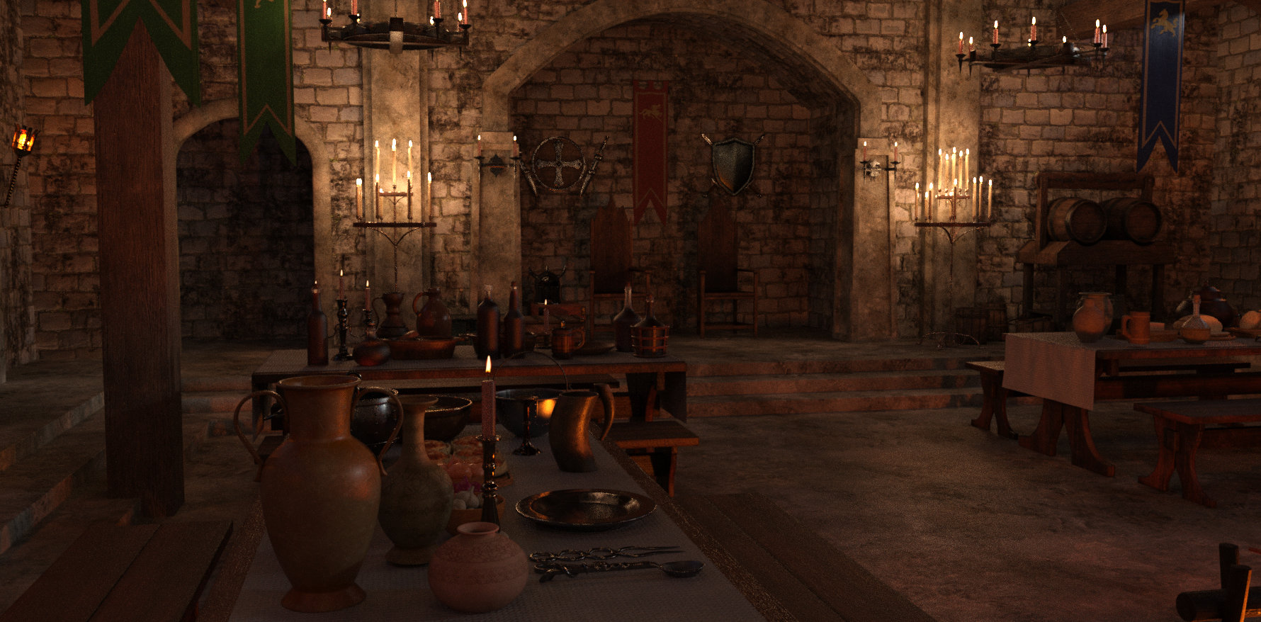 FG Viking Hall FG Viking Hall by: IronmanFugazi1968, 3D Models by Daz 3D