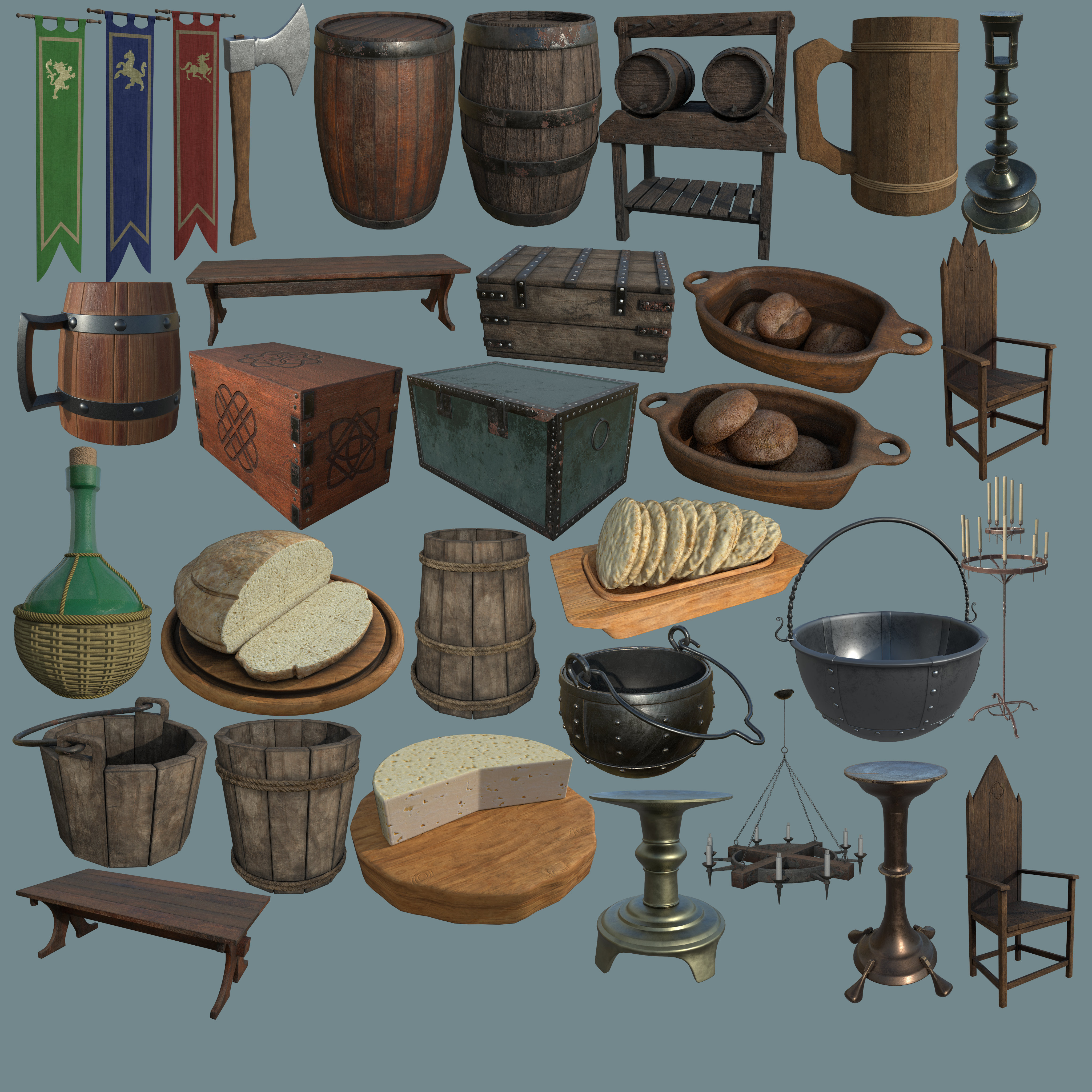 FG Viking Hall FG Viking Hall by: IronmanFugazi1968, 3D Models by Daz 3D