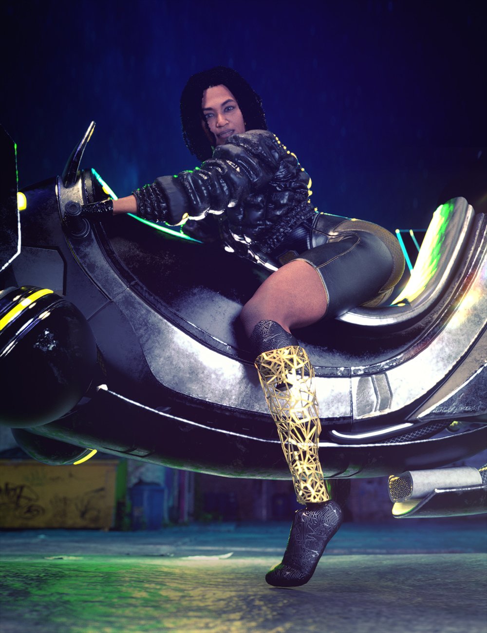 Sci-fi Leg Prosthetic for Genesis 8.1 Females Sci-fi Leg Prosthetic for Genesis 8.1 Females by: FenixPhoenixEsid, 3D Models by Daz 3D