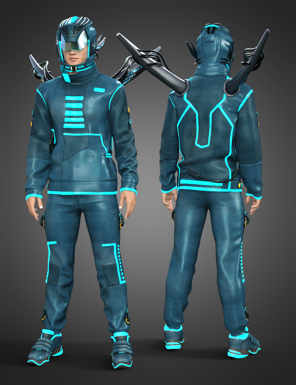 CyberShade Outfit Textures by: Arien, 3D Models by Daz 3D