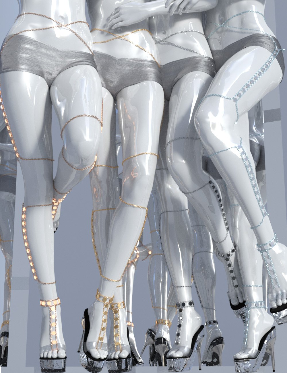 Leg Chains 3 for Genesis 3 and 8 Females Leg Chains 3 for Genesis 3 and 8 Females by: Sshodan, 3D Models by Daz 3D